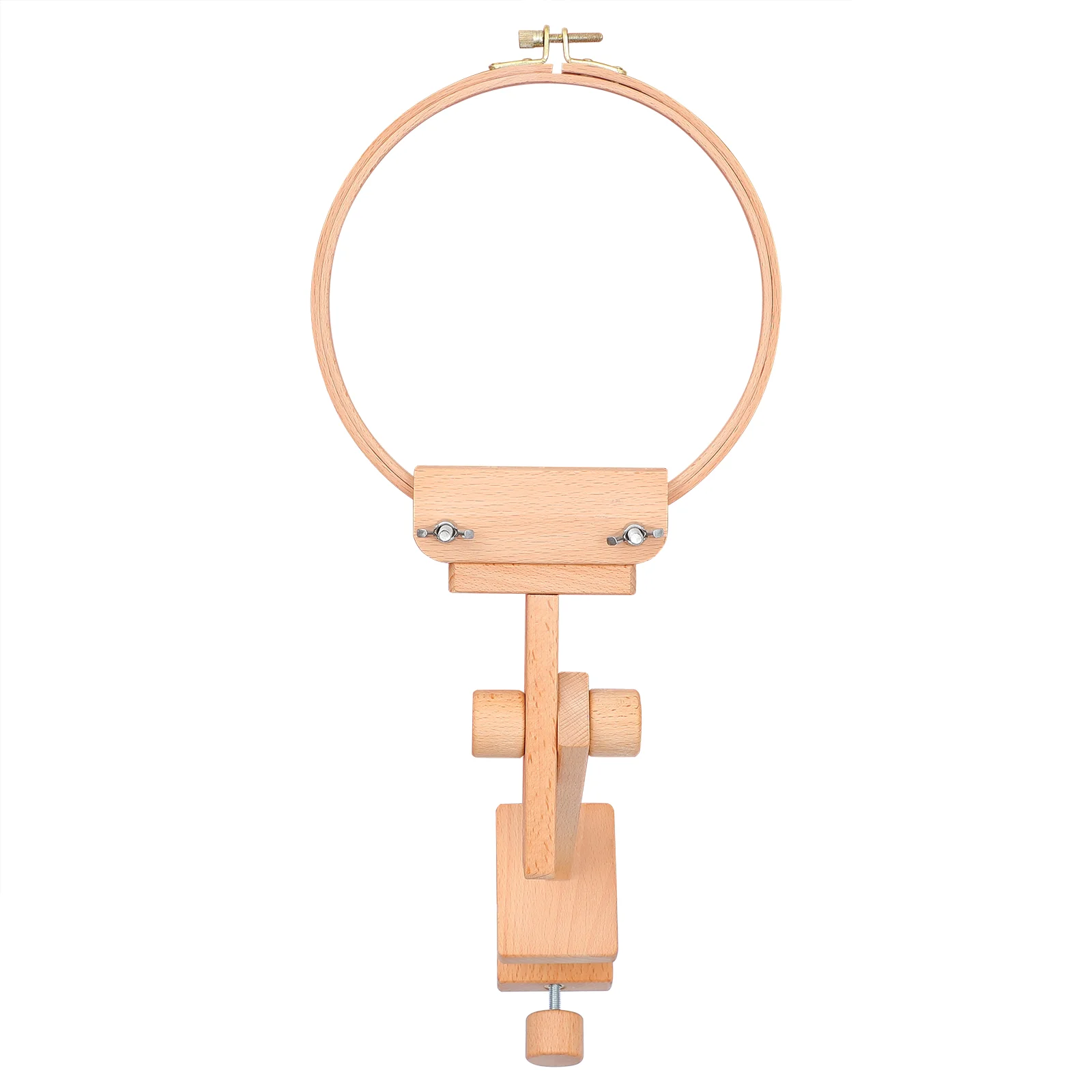 

Embroidery Circle Adjustable Embedded Stand Round Cross Stitch Hoops Ring Frame