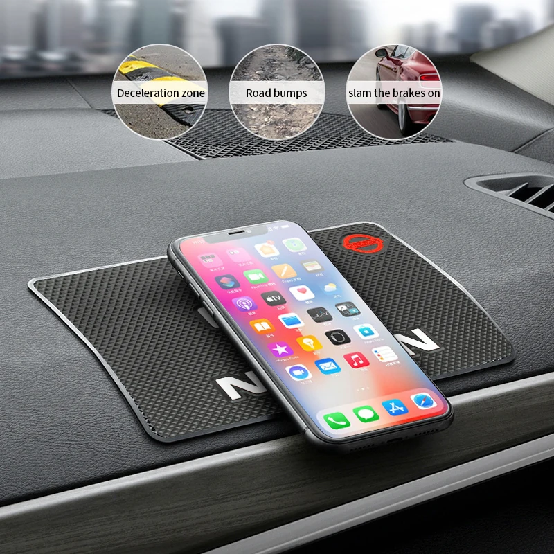 سيارة سجادة ضد الإنزلاق لزجة المضادة للانزلاق منصات PVC لوحة سيارة حامل هاتف السيارة الداخلية لنيسان قاشقاي جوك سنترا باترول ألميرا