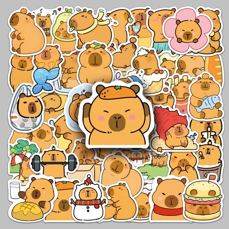 

50pcs Cartoon Personality ‌capybara Creative Doodle Decorative Stickers