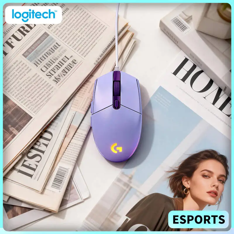 

Logitech G102 Prodigy Mouse, 8000 DPI Precision, 1ms Response, RGB Sync, 6 Customizable Keys, Perfect for Esports Players