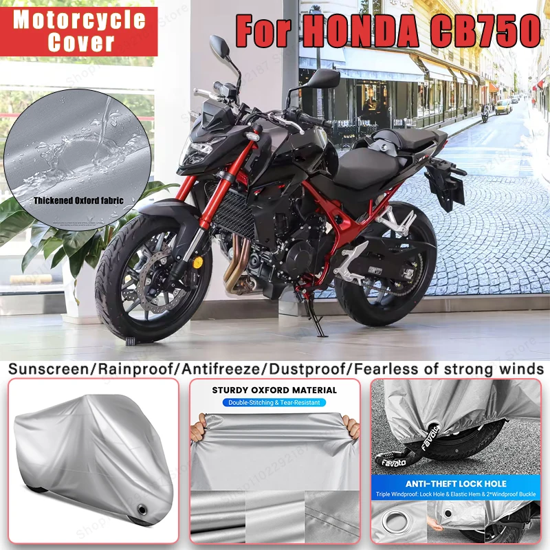 For HONDA CB750 No Ear Motorcycle Cover - Outdoor Full Body Protection, Waterproof Dustproof Heat-Resistant Moto Accessories