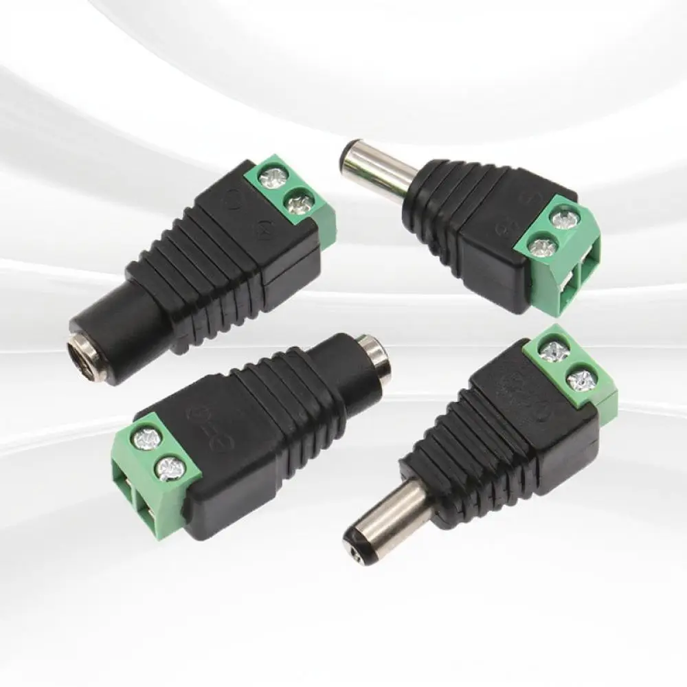 5.5x2.1mm DC Power Adapter Connector Solderless Terminal Block Plug For HXS CCTV Security Camera LED Strip Lighting System