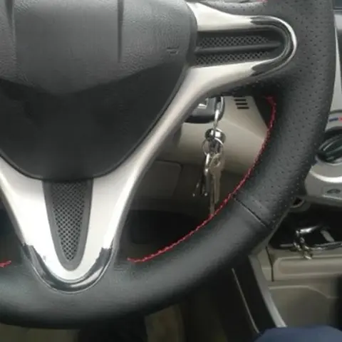 Halkfri läderrattskydd för Honda Fit Jazz City 2009-2013 Insight 2010 2011 2012 2014 Biltillbehör 10 best sales 2009 Honda Fit - №9