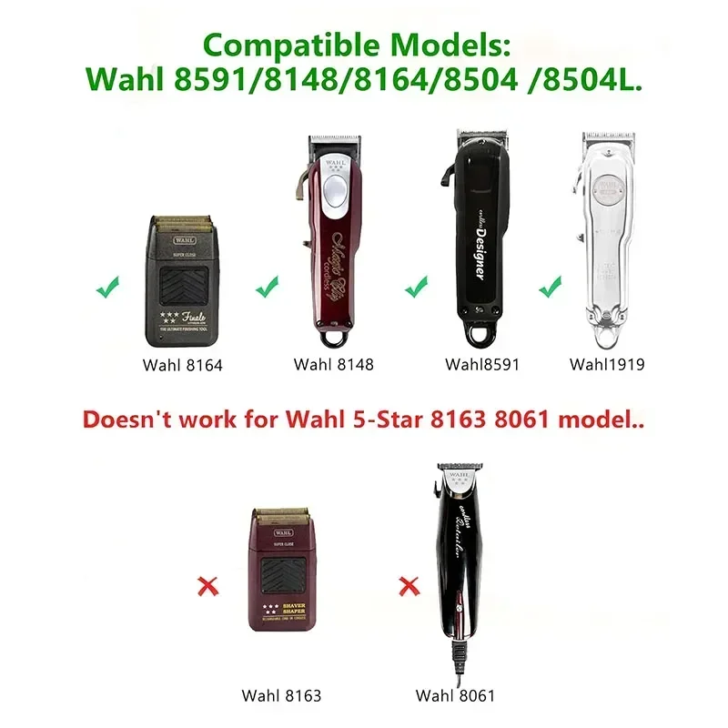Wahl 매직 무선 트리머용 충전기, 8148 8164 8504 8509 8591 전원 공급 어댑터 코드, Wahl 매직 무선 1919, 2m, 4V, 2A