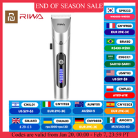 Youpin RIWA Hair Clipper Professional Electric Trimmer For Men With LED Screen Washable Rechargeable Men Strong Power Steel Head