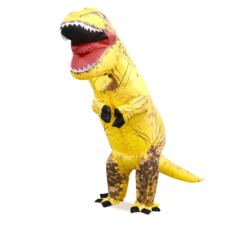 T-Rex Opblaasbare Uit Tyrannosaurus Dinosaurus Kostuum Kind Kinderen Volwassen Rollenspel Fancy Halloween Mascotte Feestkleding