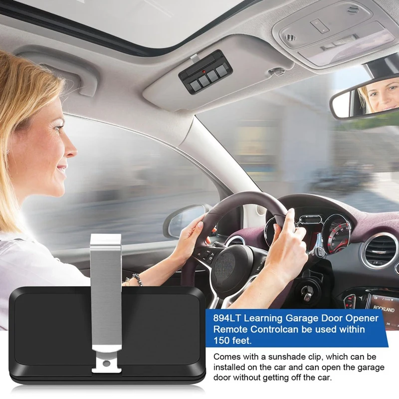 AEE7-2Pack 894LT Door Opener Remote Replaces 811LM 61LM 361LM Remote Learning Garage Remote Control Compatible For Liftmaster