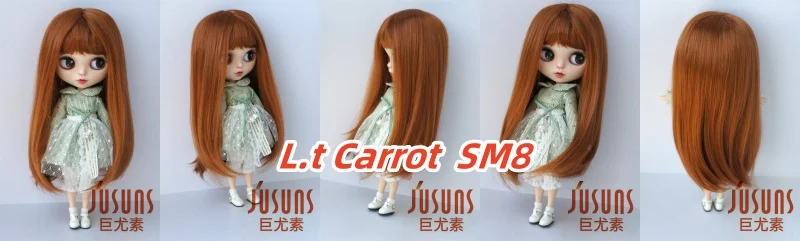Jusuns JD371 9-10inch 10-11inch Soft Synthetic Mohair Doll Wig Full Bangs Miranda BJD Hair OG Blythes Meadow Doll Accessories