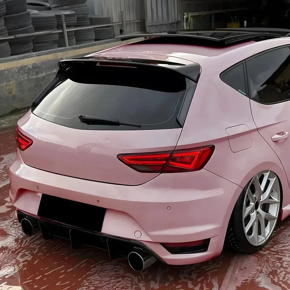 For Seat Leon 5F FR MK3 5Door 2013-2019 Rear Window Side Spoiler Car Window Trim Lip Rear Roof Trunk Top Wing Splitter Tuning view 3