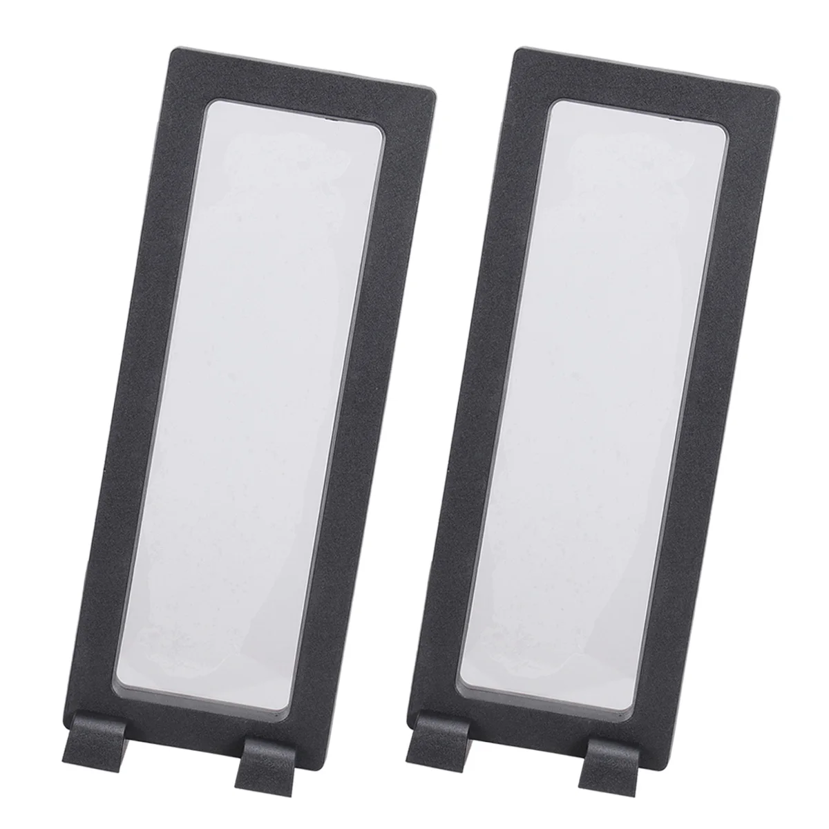 

2 set Black Display Stand for Jewelry Coins 3D Floating Frame Transparent Showcase Case Clear PE Exhibit Rack Storage