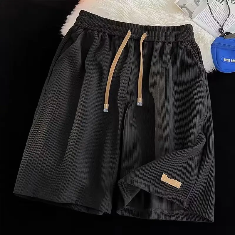 

Ice Silk Casual orts Men's Trendy Thin American Brand Qui Dry Sports Loose Large Size Beach Five-Quarter Pants
