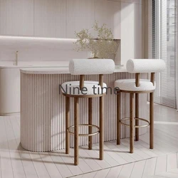 Velvet Kitchen Island Bar Chairs Dining Barstool White Waiting Bar Stool Makeup Artist Round Cadeira Ergonomica Home Furniture