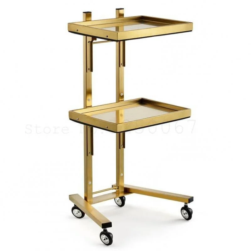 

New Stainless Steel Beauty Salon Cart Haircut Folding Tool Cart Hair Salon Special Hot Dyeing Car