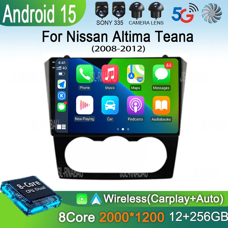 

Android 15 Car Stereo Radio Multimedia Video Player For Nissan Teana Altima Manual 2008 2009 2010 2011 2012 Navigation GPS