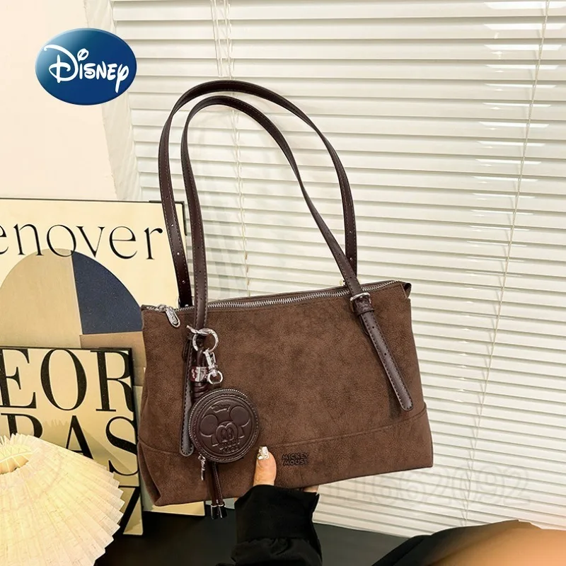 Disney Mickey New Women's Shoulder Bag Luxury Brand Original Cartoon Women's Handbag Retro Fashion Women's Bag High Quality