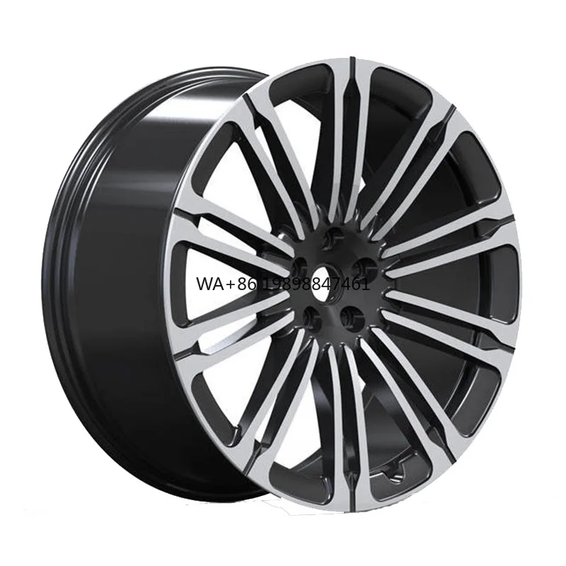 

for Alloy Wheels Inch 5-Lug 5x120 PCD, Classic Black Painted Gunmetal Machined Face Multi-Spoke Cast Passenger Car Wheels