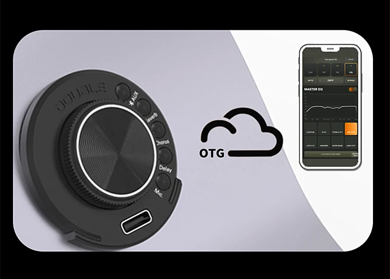 DOUBLE OS1 Vibration Akustikgitarren-Tonabnehmer, schwarze Resonanztechnologie, EQ, digitaler Vorverstärker, Reverb Chorus Delay, Mikrofonfunktion – Detail 8