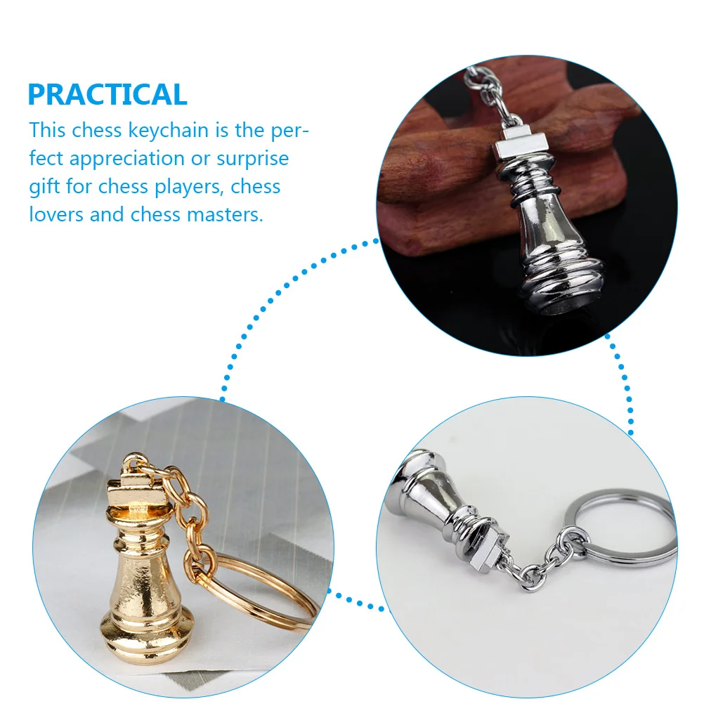 4 Pcs Chess Meeting Favors Key Hanging Pendants Holder Charm Keychain Bag Decor Gift Birthday Present