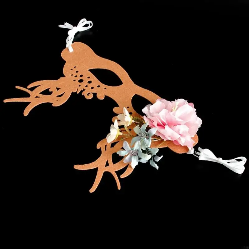 H58E Flower Eyasking for Women Cosplay, Proms, Sexy Eyemasker voor Masquerade Christmas