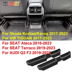 For Skoda Kodiaq Karoq SEAT Ateca Tarraco AUDI Q3 F3 VW TIGUAN MK2 Accesiories Rear Seat A/C Air Duct Vent Outlet Covers Grille