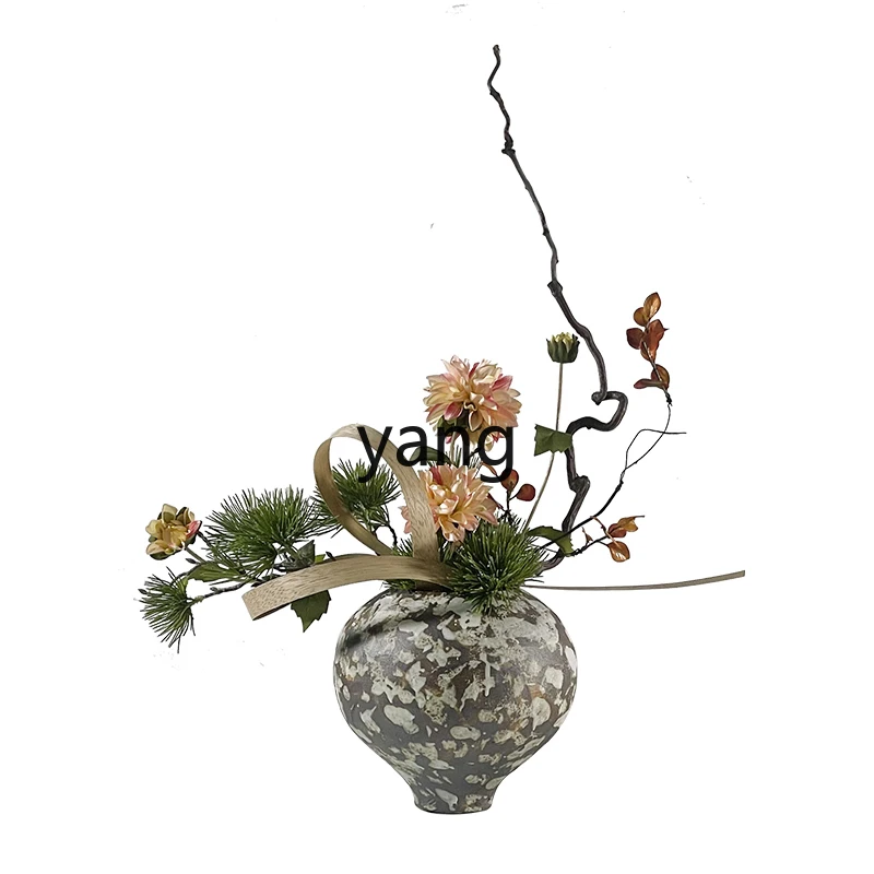 

XYY New Chinese Simulation Flower Art Sales Office Hotel Living Room Coffee Table Entrance Dried Flowers