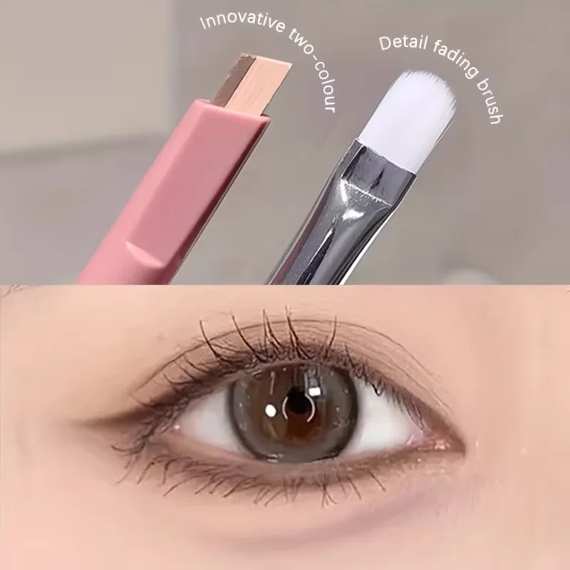 2 in 1 Bicolor Lying Silkworms Pencil Waterproof Natural Under-Eye Highlighter Shadow Pen Eyeshadow Brightening Makeup Pencil
