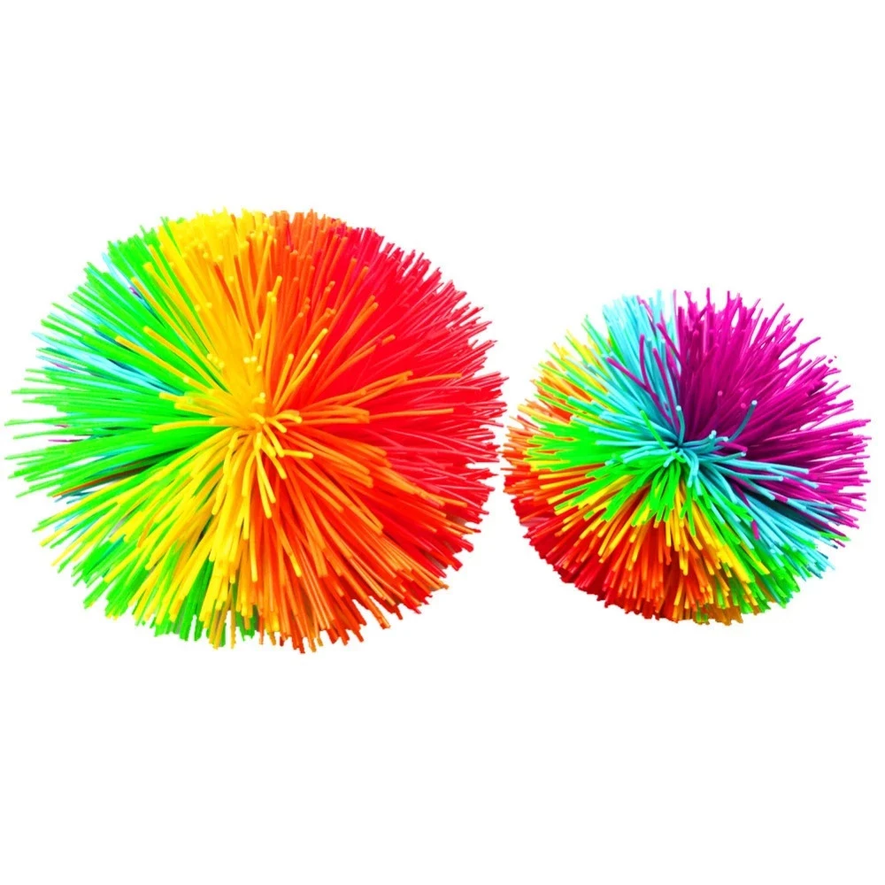 Stress Relief Anti-Stress Colorful Baby Stretchy Ball Bouncy Stress Balls Rainbow Fidget Sensory Ball Monkey Stringy Balls