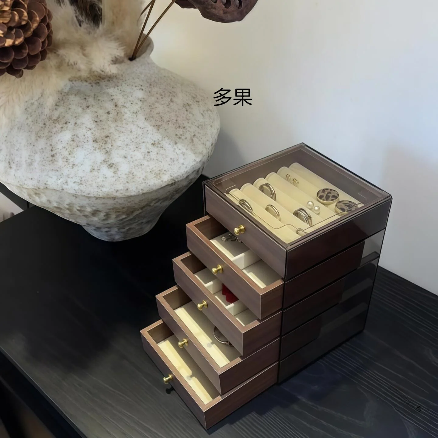large-capacity-drawer-type-walnut-pattern-jewelry-storage-box-vintage-style-small-accessories-box-for-earring-storage