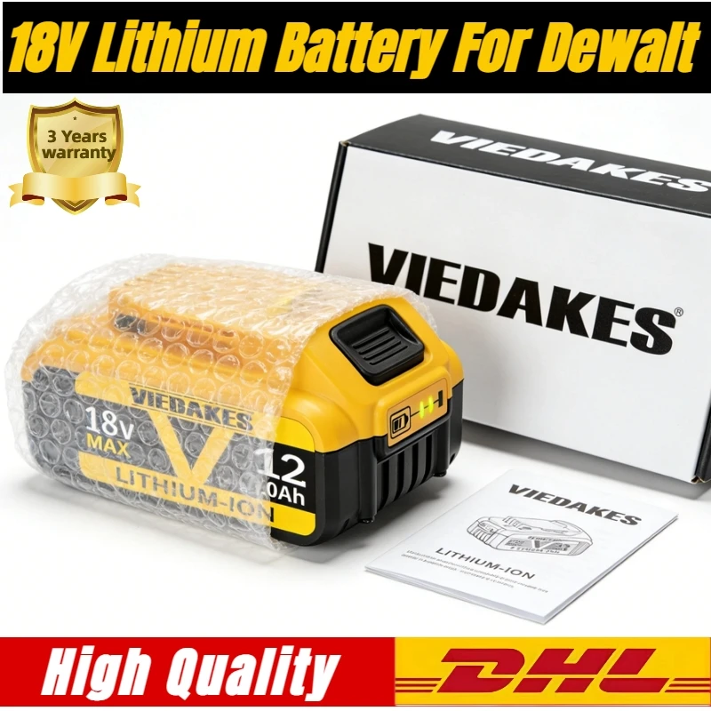 

For DEWALT 18V 20V Battery 8.0Ah/10.0Ah/12.0Ah replacement for dewalt narzędzia DCB184/200/204/205/206/619 18v tools for dewalt