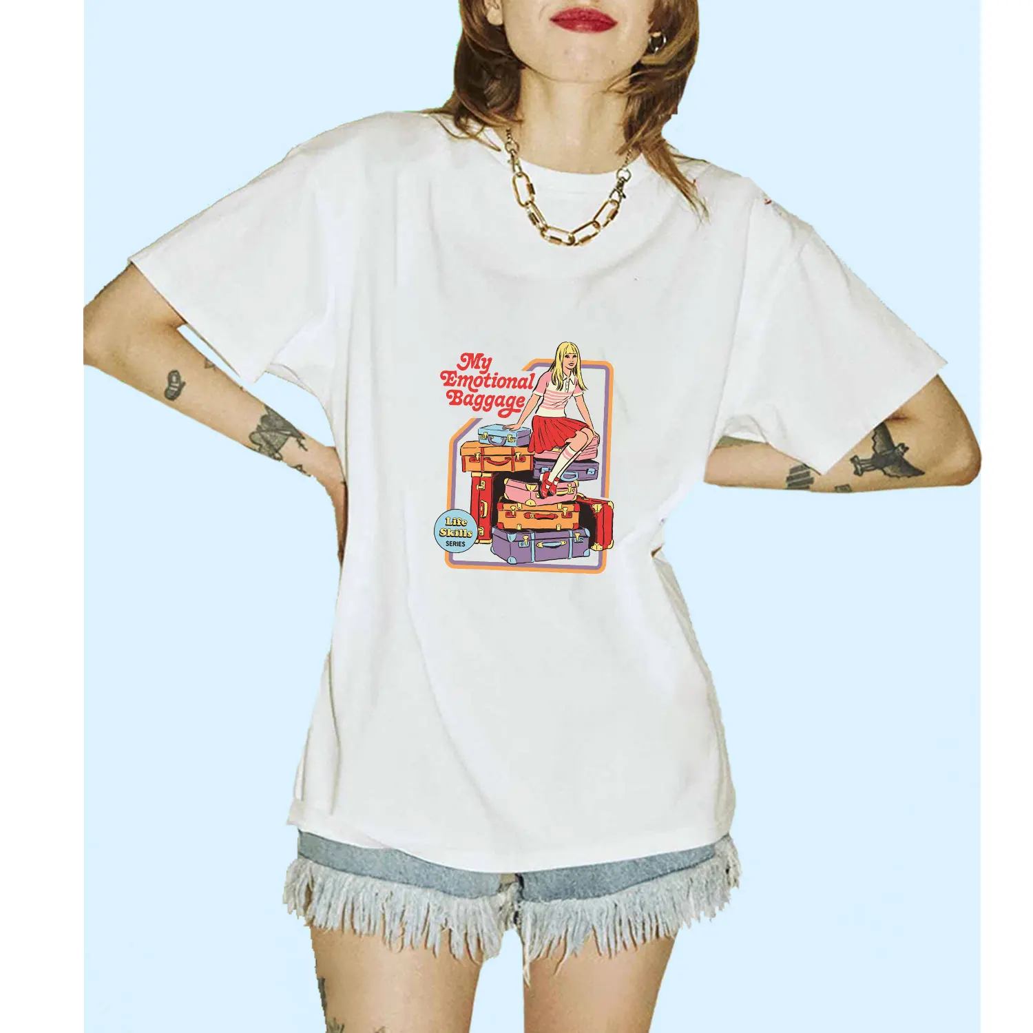Retro Style Picture Black Humor Surreal  Firm and Fadeless Kids Stickers Iron-on Transfers for Clothing Stickers DIY Decoration