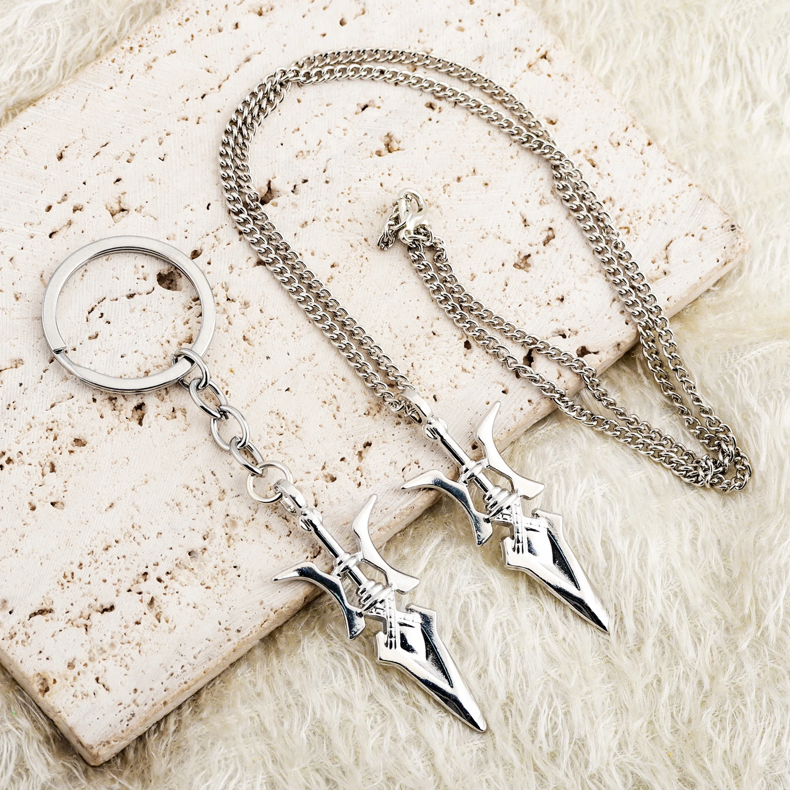 Anime Ghost Death Keychain Note Misa Amane Halberd-Shaped Pendant Cosplay Fan Jewelry Accessory Gift