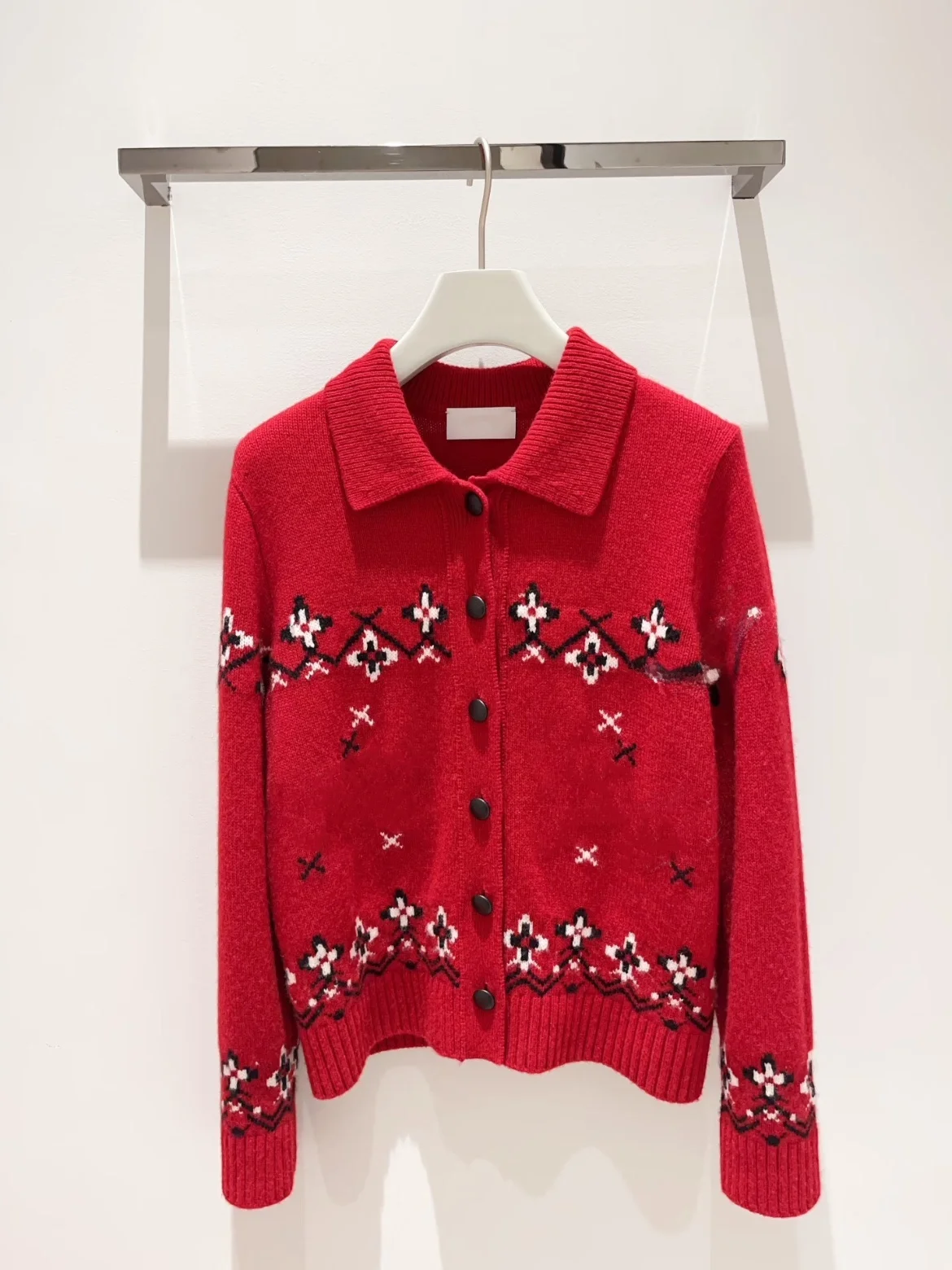 

HEIDD 2026, весенний ранний год, ограниченная серия, вязаный свитер, длинный шерстяной свитер, женский кардиган с отложным воротником и узором пони