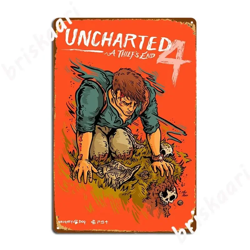 Uncharted 4 Metal Sign Plates Classic Cave Pub Club Party Tin Sign Posters