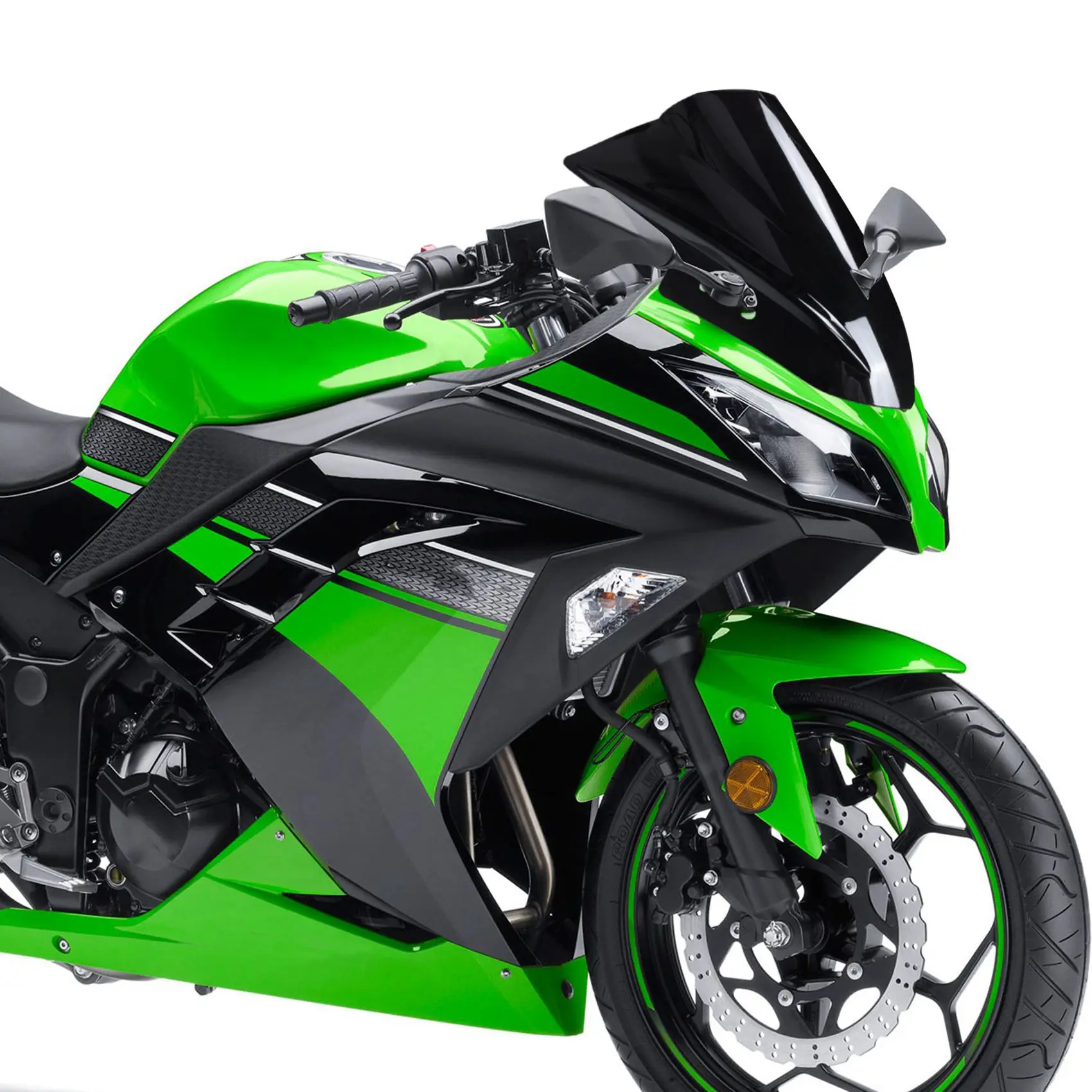 

2X Motorcycle Windshield Windscreen Double Bubble For Kawasaki Ninja 300 EX300 2013 2014 2015 2016 2017-A93R