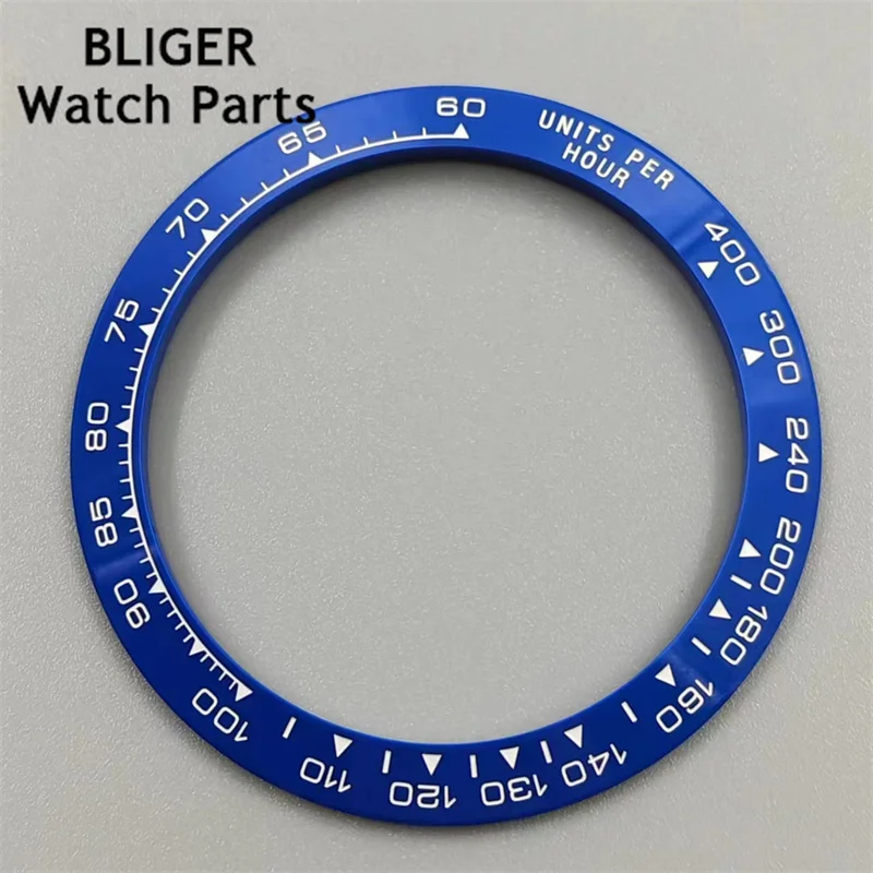 Bligger-メンズウォッチ、アクセサリー用のセラミックベゼルインサート、41mm、39.5mm、黒、青、緑、白に適合