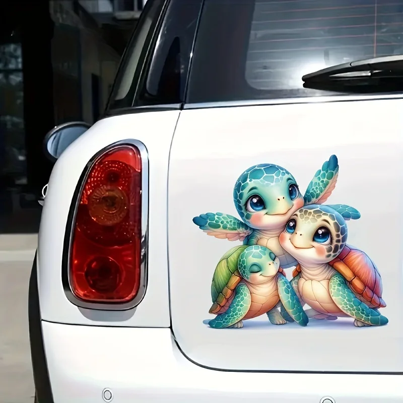 Vinyl Sticker of a 6-Inch Sea Turtle, Suitable for Cars, Laptops, Bottles, Trucks, Phones, Motorcycles, Windows, Walls, And Cups