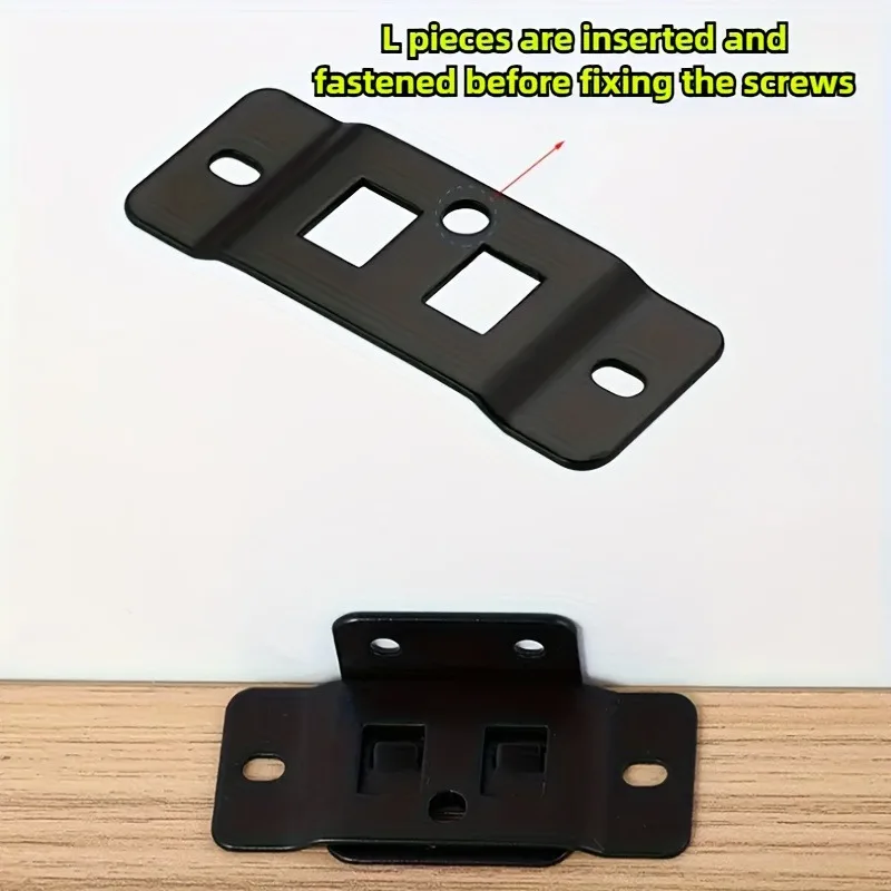 Heavy-Duty L-Shaped Metal Brackets - 90-Degree Angle Joints, Durable Metal Joints for Tables, Shelves, Cabinets