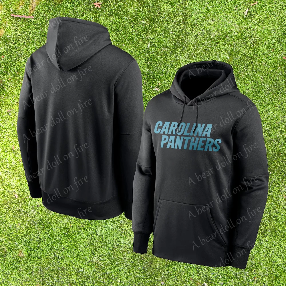 Carolina Panthers Fan Gear Wordmark Performance Pullover Hoodie Sweatshirt Casual Y2k Sport Hoodie Trend Fashion Tops