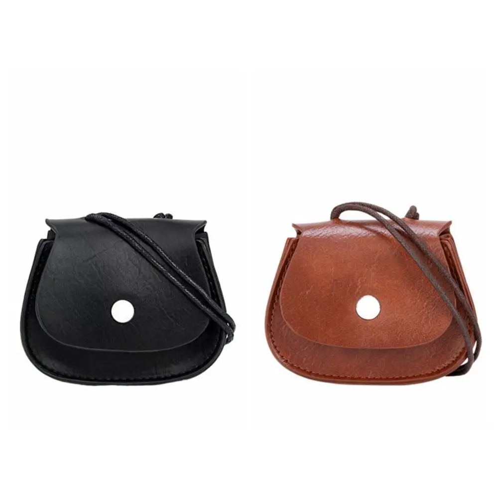 Bolsa de ombro crossbody estilo coreano para mulheres, mini bolsa mensageiro, bolsa de couro PU para fone de ouvido, carteira pequena, batom