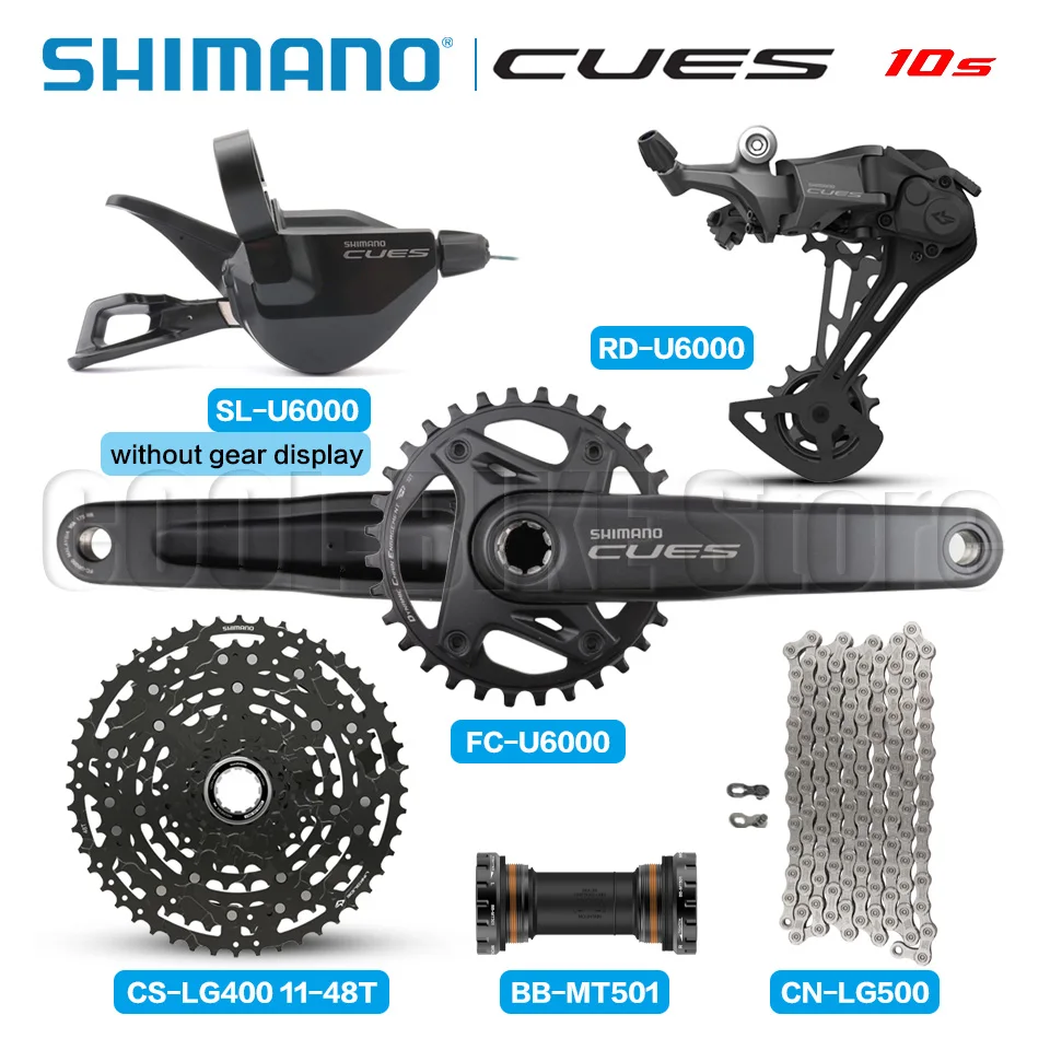 

Shimano CUES U6000 10s 11s Groupset U6000 Crankset SL-U6000 RD-U6000 RD-U6020 LG300 LG400 Cassette Sprocket LG500 Chain MTB