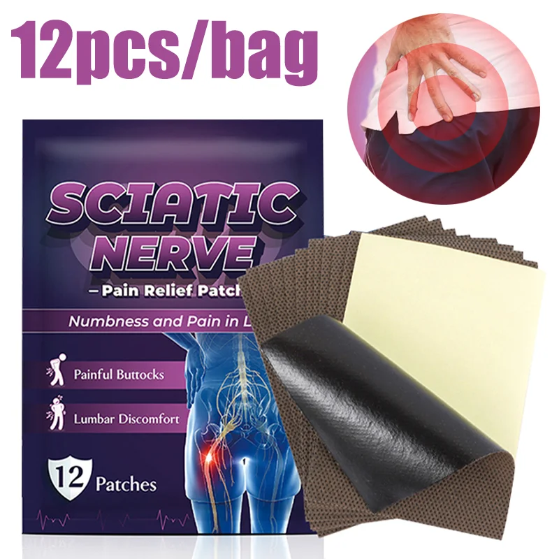 12Pcs/bag Sciatica Nerve Pain Relief Patch Medical Plaster Joint Aches Neck Back Pain Relief Patch Back Pain Reliever