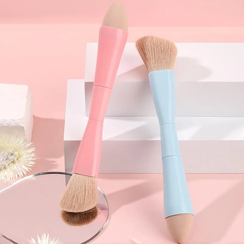 【M】1PC 4 In 1 Travel Portable Multitasker Beauty Tools Makeup Brushes Detachable Makeup Brush Set Make Up Brushes
