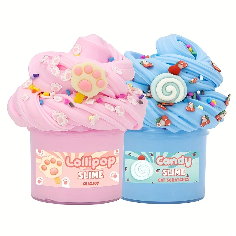 70ml Fluffy Butter Slime Mud Non-Sticky Soft Sludge Creative DIY Clay for Art & Crafts School Prizes Birthday Party Favors Gifts