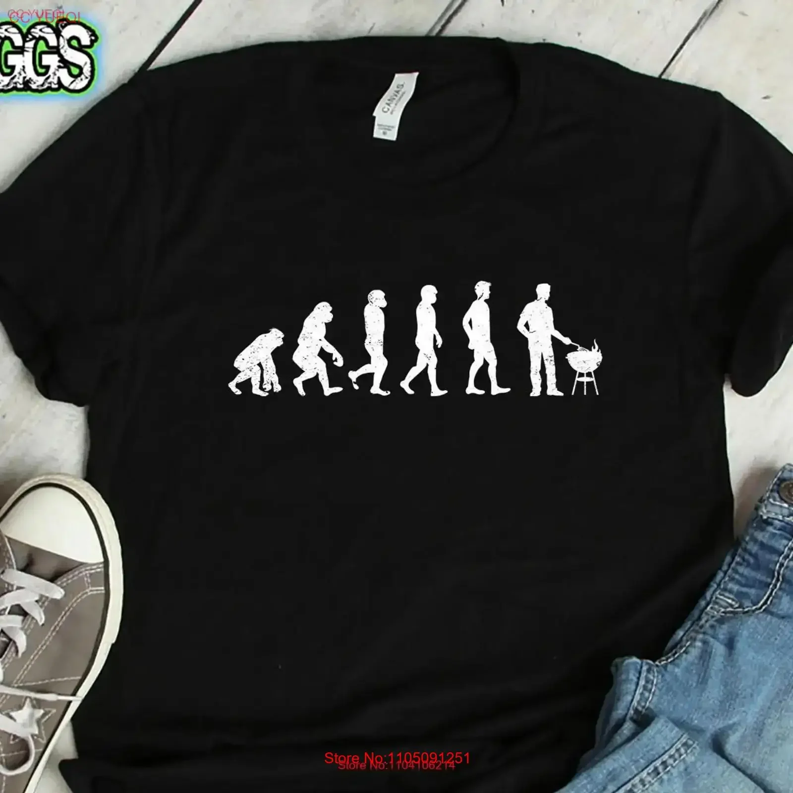 Camiseta de Chef para asar a la evolución de barbacoa, para Grill Master Meat Lover, Día del Padre, ropa de calle lavada vintage, versátil y elegante