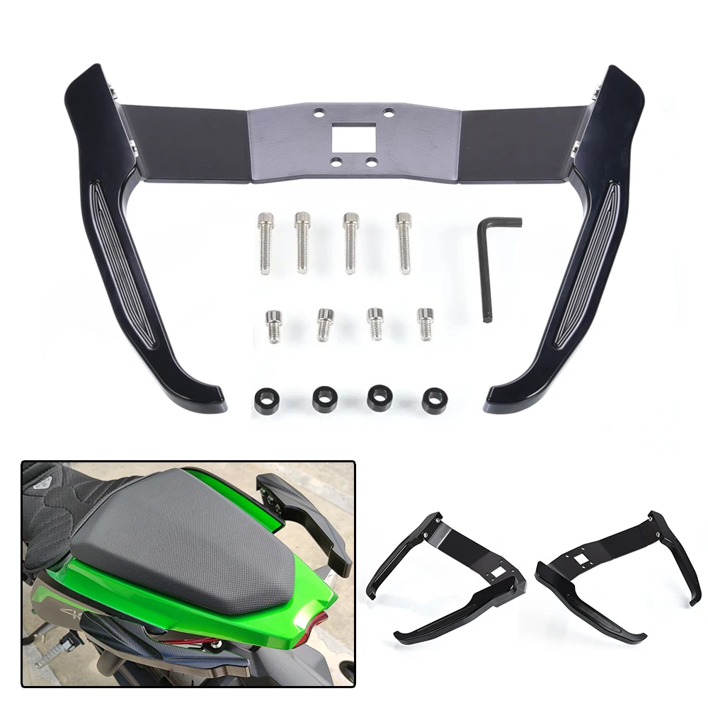 

Moto Rear Passenger Handle Grab Bars Rails Pollion Seat Cover Rear Armrest Fixing Bracket For KAWASAKI Z400 400 Z 400