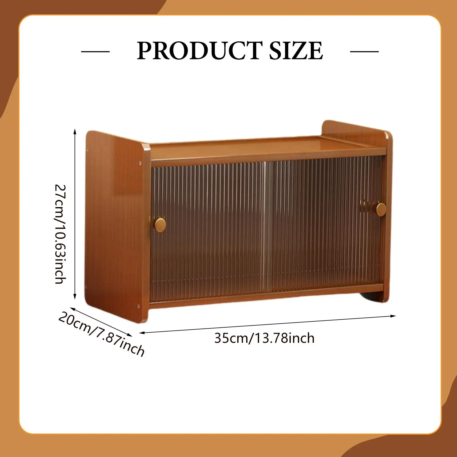 Counter Top Cabinet Desk Bookcase Portable Bamboo Antique Multifunction Desktop