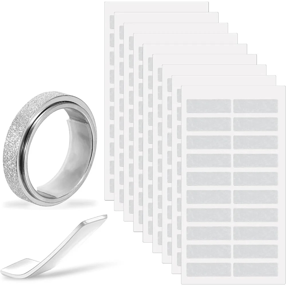 100 Pack Invisible Silicone Ring Adjuster Spacers for Loose Rings - One Size Fits All