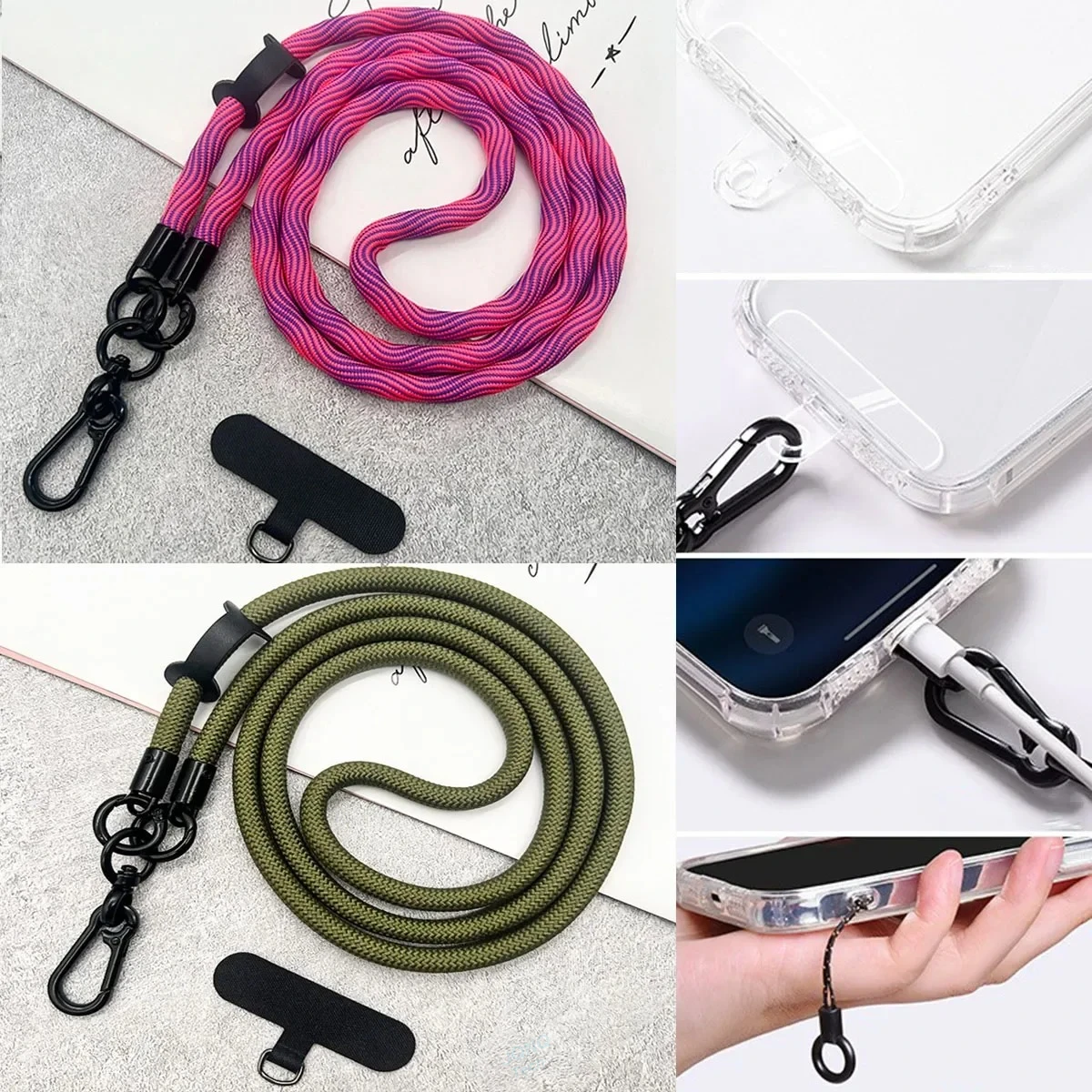 Universal Mobile Phone Lanyard Universal Crossbody Hanging Shoulder Strap Detachable Neck Cord Anti-Lost Lanyard