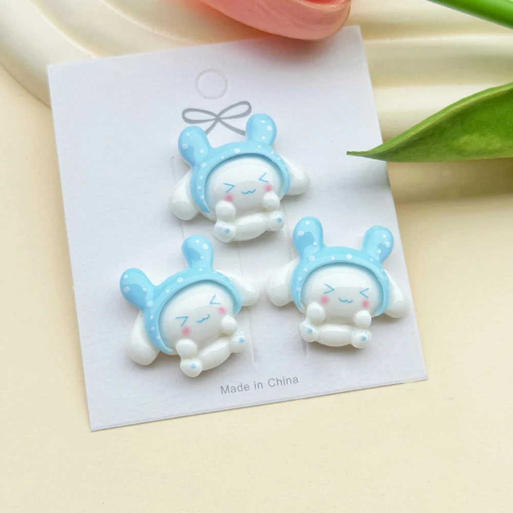 10 قطع لطيف سانريو سينامورول سلسلة الراتنج DIY اكسسوارات جراب هاتف ثقب الأحذية إكسسوارات الشعر DIY المواد