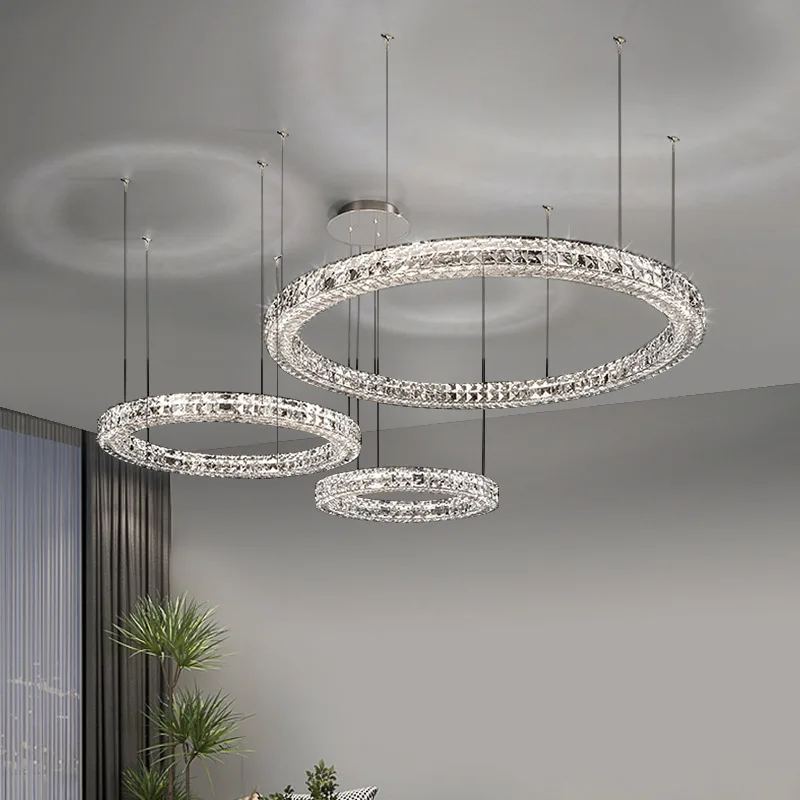 Imagem -02 - Lustre de Teto de Cristal para Sala Iluminação de Luxo Moderno Home Decor Aço Inoxidável Lustres 2023